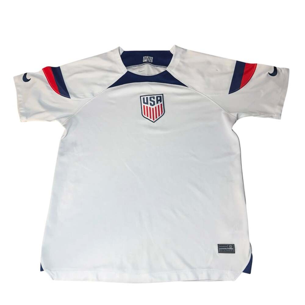 Nike USA Soccer Jersey Size M White Blue Red